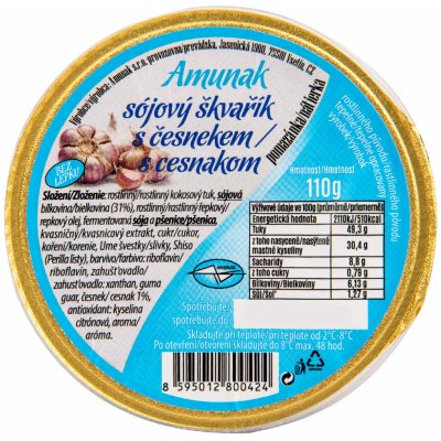 Amunak Škvařík sójový s česnekem 110 g – Zboží Dáma