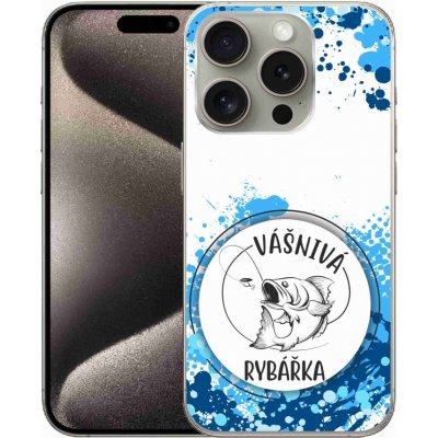 mmCase na iPhone 15 Pro - vášnivá rybářka bílé pozadí – Zboží Mobilmania