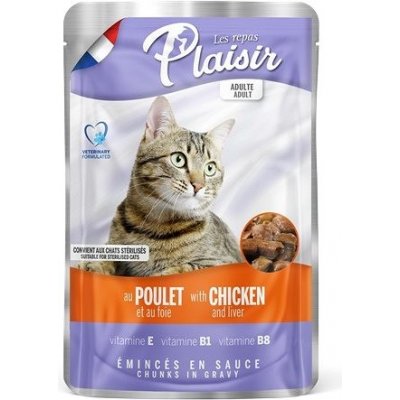 Plaisir Cat kuřecí játra 22 x 100 g – Zbozi.Blesk.cz