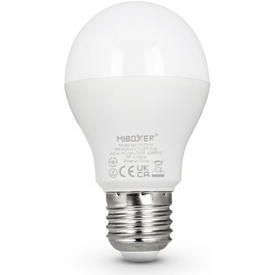Miboxer LED stmívatelná žárovka E27, RGB+CCT, 6W, 2.4GHz, FUT014 – Hledejceny.cz