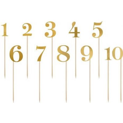 PartyDeco Ozdoba na dort číslice zlaté – Sleviste.cz