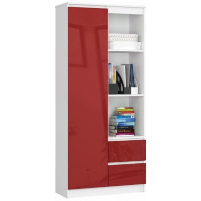 Ak furniture Rexa 80 cm bílá/červená – Zboží Mobilmania