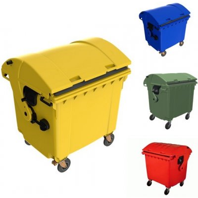 HTI Plastový kontejner 1100 l na tříděný sběr hnědá design C – Zboží Dáma