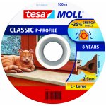 Tesamoll Gumové těsnění na okna a dveře P profil, široké 2-5 mm bílá, 100 m x 9 x 5,5 mm – Zboží Mobilmania