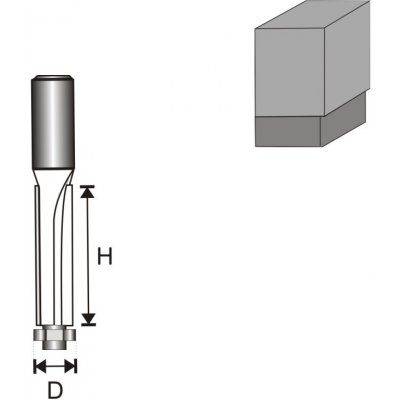 Fréza na dřevo prostá s ložiskem, dlouhá T8 D13 H50 mm DEDRA 07F091B – Zboží Mobilmania