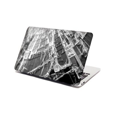 Sablio Samolepka na notebook Rozbité sklo - 29x20 cm – Zboží Živě