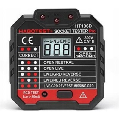 Habotest HT106D socket tester with digital display – Zboží Mobilmania
