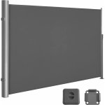 SONGMICS Boční markýza zatahovací tmavě šedá 180 x 400 cm – Zboží Mobilmania