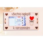 Dřevěné přání na bankovku k narozeninám 8 – Hledejceny.cz