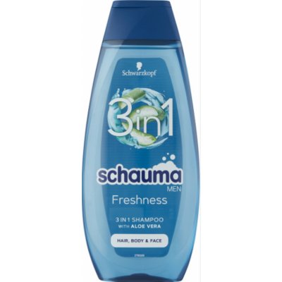 Schauma Men Freshness 3v1 šampon na vlasy tvář i tělo pro muže 400 ml – Zboží Mobilmania