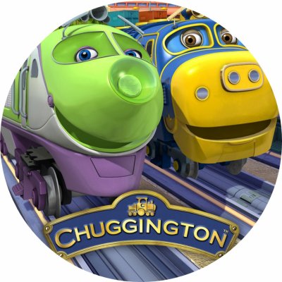 Jedlý tisk CHUGGINGTON - VLÁČKY ● materiál: FONDÁNOVÝ DECORLIST ✴️, ● velikost: průměr 16 cm ☝ – Zboží Mobilmania