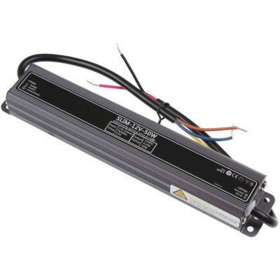 T-LED, LED zdroj 12V 50W IP67 SLIM-12V-50W – Sleviste.cz