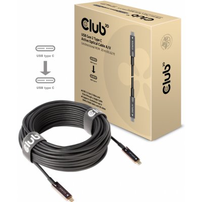 Club3D CAC-1589 USB 3.2 typ C Gen2, aktivní, (M/M), 20m