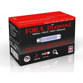 FORA Diamond Testovací proužky ke glukometru DM10 / DM20 / DM30 / DM40 50 ks