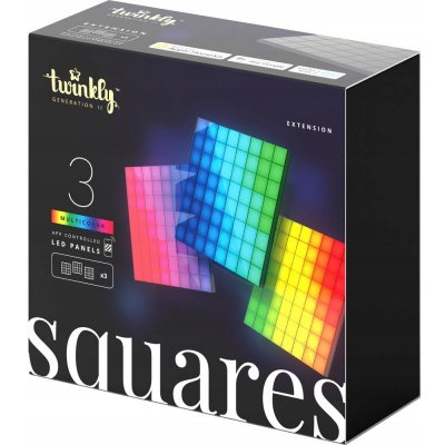 Twinkly Chytré nástěnné LED panely Square 64 diod 3 x vícebarevné – Zbozi.Blesk.cz