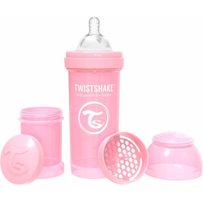Twistshake Kojenecká láhev AntiColic Pastel Light Pink 260ml – Zboží Mobilmania