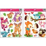 Anděl 10174 Samolepky na zeď lesní zvířátka 33 x 29 cm – Zboží Dáma