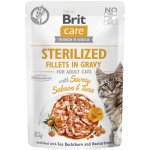 Brit Care Cat Sterilized Fillets in Gravy Savory Salmon&Tuna 85 g – Hledejceny.cz
