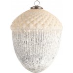Clayre & Eef Bílá vánoční ozdoba ve tvaru žaludu Ø 15*20 cm – Hledejceny.cz