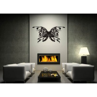 Weblux vzor n50274634 Samolepka na zeď - Butterfly tribal tattoo motýl kmenový bubnovat (prsty), rozměry 170 x 100 cm