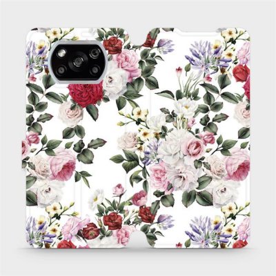 Mobiwear - Xiaomi POCO X3 NFC - MD01S Růže na bílé – Zboží Živě