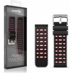 Aligator Watch Straps 22 silikon DUAL řemínek, RED 22AW0001 – Zboží Mobilmania