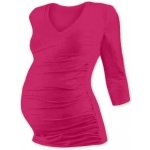 Jožánek Vanda tričko s V výstřihem 3/4 rukáv sytě růžová – Sleviste.cz