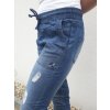 Dámské džíny Gemini dámské ležérní trhané kalhoty 19300 džínově modré