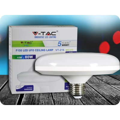 V-tac E 27 LED žárovka UFO 15W, 1200LM, SAMSUNG CHIP Studená bílá – Hledejceny.cz