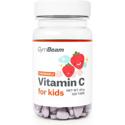GymBeam Vitamín C, tablety na cucání pro děti 120 tablet – Hledejceny.cz