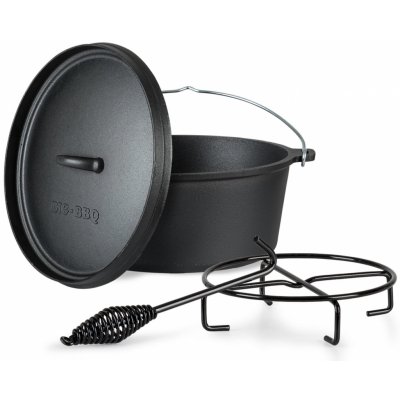 Klarstein Galloway, litinový hrnec, 7.6 barbecue hrnec, litina, velikost L/7,2 l Černá – Zboží Mobilmania