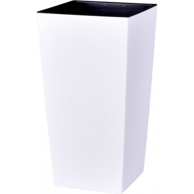 Prosperplast Květináč s vkladem URBI SQUARE MATT bílý 32,5 cm – Zboží Dáma