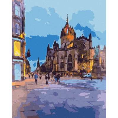 Zuty Malování Podle Čísel Pohled Na Katedrálu St. Giles V Edinburghu 40 x 50 Cm Plátno 8596530134763 – Hledejceny.cz