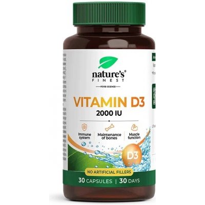 Nutrisslim Nature's Finest Vitamin D3 2000 IU 30 kapslí – Hledejceny.cz