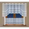 Záclona SET 2 KUSY - Dekorační vitrážová žakárová záclona LAVAN bílá 300x100 cm + 300x45 cm (cena za 2 kusy) MyBestHome