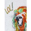 Kojenecké tričko a košilka LOSAN Chlapecké tričko krátký rukáv s potiskem lva nebo žirafy Šedá