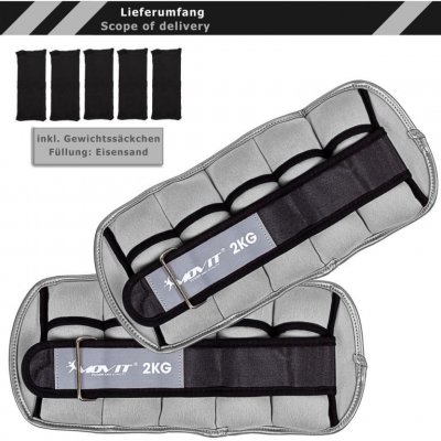 Movit 92426 Neoprenové zátěžové manžety 2 x 2 kg – Zboží Dáma