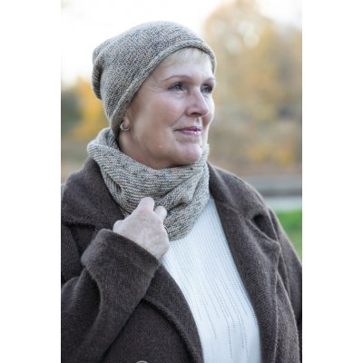 Zimní set čepice a nákrčník MELÍR Hořčicovohnědý melír – Hledejceny.cz
