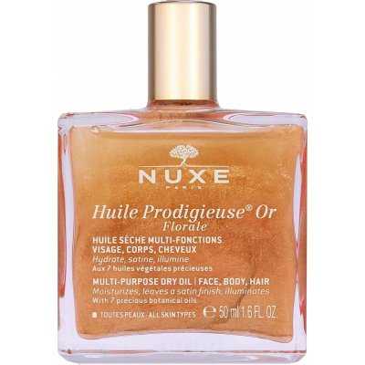 Nuxe Huile Prodigieuse Or Florale multifunkční suchý olej se třpytkami na tvář, tělo a vlasy 50 ml – Sleviste.cz