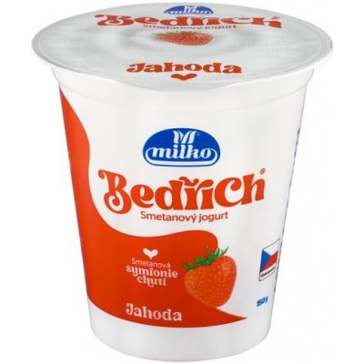 Milko Bedřich smetanový jogurt jahoda 10% 150 g – Zboží Dáma