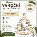 ADVIPO Dřevěná vánoční ozdoba Stromeček se srnkami 90 × 95 mm – Hledejceny.cz