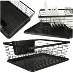 KIK Odkapávač na nádobí a příbory černý KX4347 – Hledejceny.cz