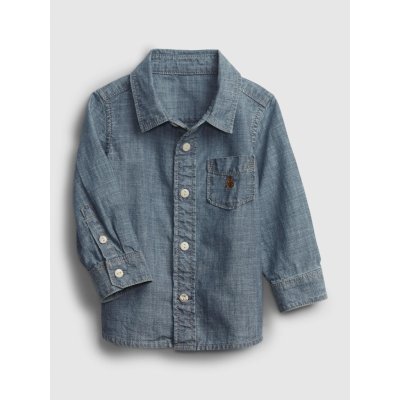 GAP Baby košile chambray shirt Modrá – Zboží Dáma