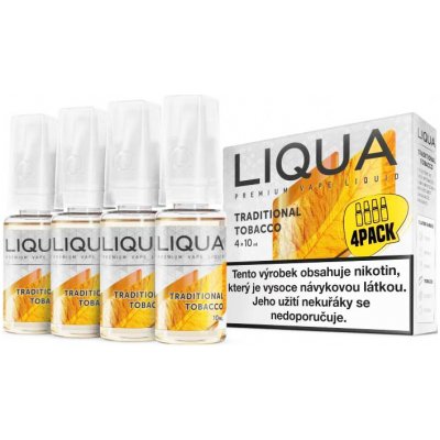 Ritchy Liqua Elements 4Pack Traditional tobacco 4 x 10 ml 12 mg – Hledejceny.cz