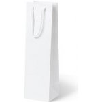 Luxusní dárková taška na víno bílá, 11x10x38cm – Zboží Dáma