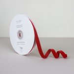 Bella Rose Sametová stuha 1 cm – Red (10 m), červená barva, textil – Zboží Dáma