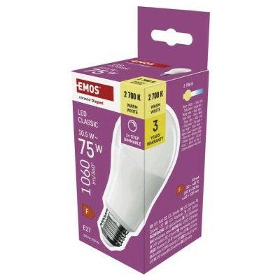 Emos LED žárovka Classic A60 E27 10,5 W (75 W) 1 060 l – Hledejceny.cz