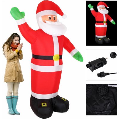 Goleto Nafukovací Santa Claus XXL s LED osvětlením 250 cm – Hledejceny.cz