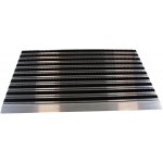 FLOMA Topline Černo stříbrná hliníková kartáčová vstupní rohož 50 x 80 x 1,5 cm – Zboží Dáma