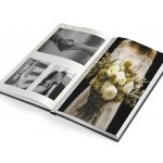 Akce na fotoknihy. Desky A4 v antracit barvě. Fotokniha do 24hod - svatební motiv – Zboží Živě